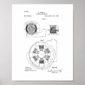 Tesla-Wechselmotor-Patent Poster (Vorne)