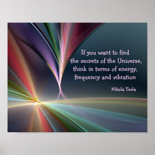 Tesla Zitat Geheimnis des Universe Wall Art Poster
