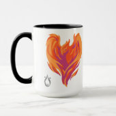 Tesla Zitat-Tasse mit Phoenix-Vogel-Grafik Tasse (Links)