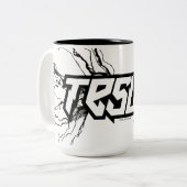 Tesla Zweifarbige Tasse (Vorderseite Links)