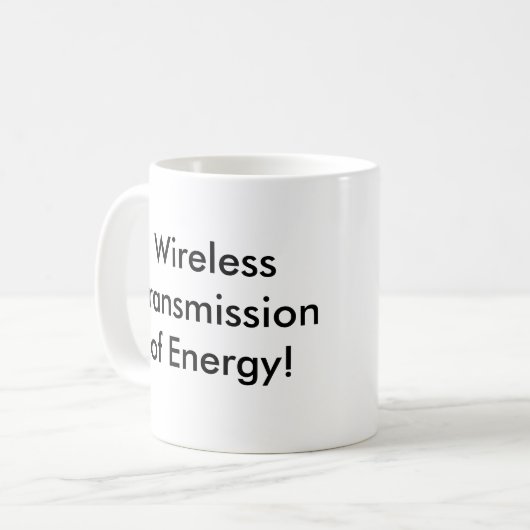 teslacoil, drahtloses Getriebe von Energie! Kaffeetasse (Vorderseite Links)