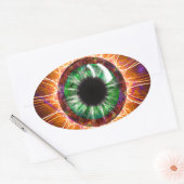 Teslas andere Fraktal-Kunst Ovaler Aufkleber (Umschlag)