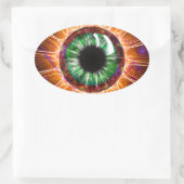 Teslas andere Fraktal-Kunst Ovaler Aufkleber (Tasche)