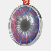 Teslas Augapfel Silbernes Ornament (Links)