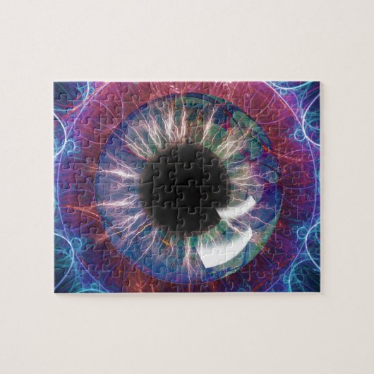 Teslas Augen-Fraktal Design Puzzle (Horizontal)