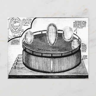 Teslas Ei auf der Postkarte der Columbia-Ausstellu