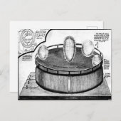 Teslas Ei auf der Postkarte der Columbia-Ausstellu (Vorne/Hinten)