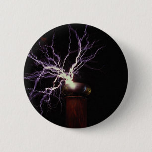 Teslaspule mit Lichtbogen Button