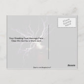 Teslaspule mit Lichtbogen Postkarte (Rückseite)