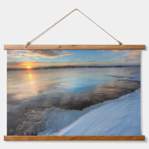 Teslin Lake nach einem aufklarenden Sturm, Yukon Wandteppich Mit Holzrahmen