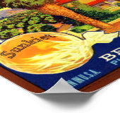 Tesoro Rancho Orange Fruchtkasten-Etikett Poster (Ecke)