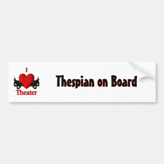 Tespian an Bord Autoaufkleber (Vorne)