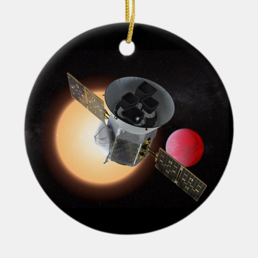 TESS Planet Hunter Spacecraft Keramik Ornament (Vorne)