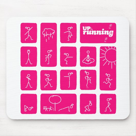 Tessa berühmte Strichmännchen Mousepad (Vorne)