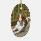 Tessa mein kleiner Welpe Keramik Ornament (Rechts)