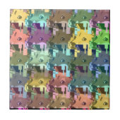 Tesselated Doge-Kunst-Keramik-Fliese Fliese (Vorderseite)