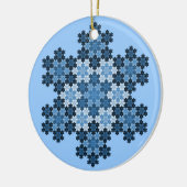 Tessellated Koch Schneeflocken Keramik Ornament (Links)