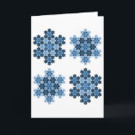 Tessellated Koch Snowflakes Feiertagskarte<br><div class="desc">The Koch snowflake is one of the earliest fractal curves to have been described. It is based on the Koch curve,  which appeared in a 1904 paper by the Swedish mathematician Helge von Koch.</div>