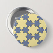 Tessellated Koch Snowflakes (Fraktal Muster) Button (Vorne & Hinten)