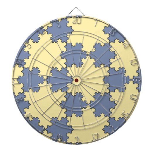 Tessellated Koch Snowflakes (Fraktal Muster) Dartscheibe (vorne)