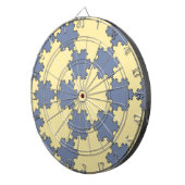 Tessellated Koch Snowflakes (Fraktal Muster) Dartscheibe (Vorderseite rechts)