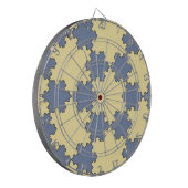 Tessellated Koch Snowflakes (Fraktal Muster) Dartscheibe (Vorderseite Links)