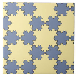 Tessellated Koch Snowflakes (Fraktal Muster) Fliese