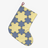Tessellated Koch Snowflakes (Fraktal Muster) Großer Weihnachtsstrumpf (Vorderansicht (hängend))
