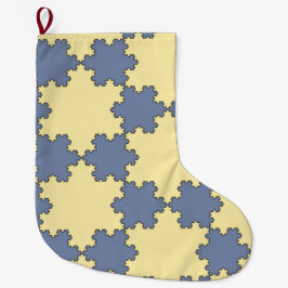 Tessellated Koch Snowflakes (Fraktal Muster) Großer Weihnachtsstrumpf