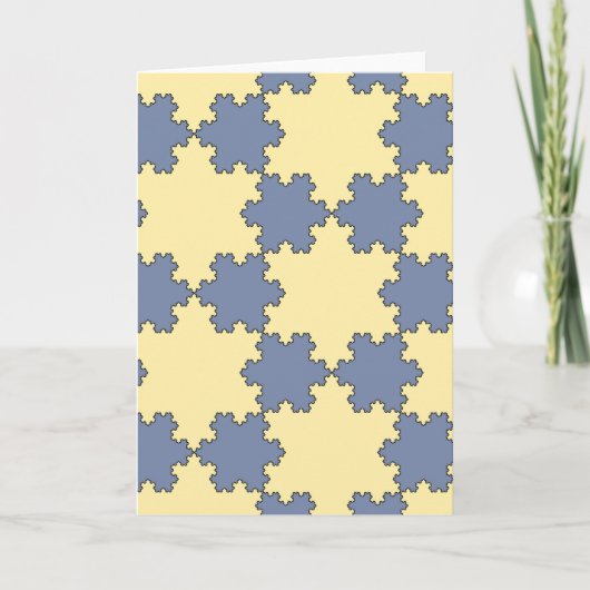 Tessellated Koch Snowflakes (Fraktal Muster) Karte (Vorderseite)