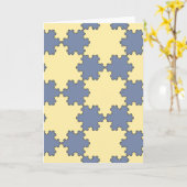 Tessellated Koch Snowflakes (Fraktal Muster) Karte (Gelbe Blume)