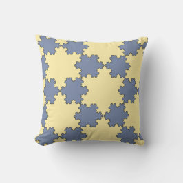 Tessellated Koch Snowflakes (Fraktal Muster) Kissen