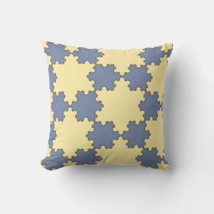 Tessellated Koch Snowflakes (Fraktal Muster) Kissen