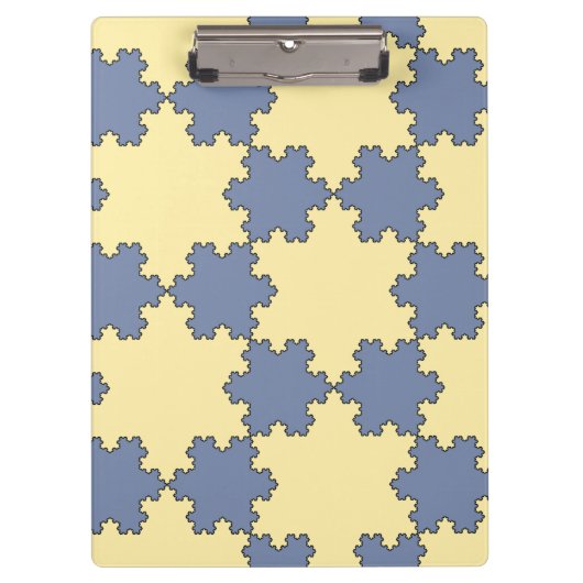 Tessellated Koch Snowflakes (Fraktal Muster) Klemmbrett (Vorderseite)