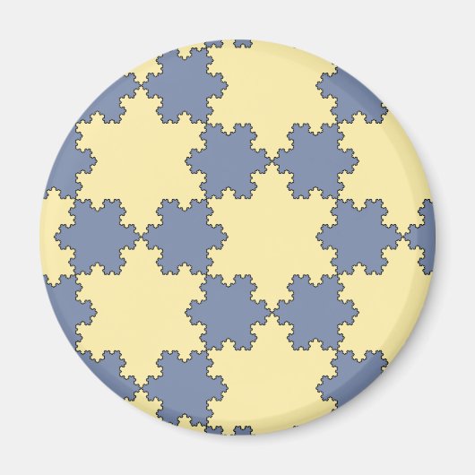 Tessellated Koch Snowflakes (Fraktal Muster) Magnet (Vorne)