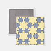 Tessellated Koch Snowflakes (Fraktal Muster) Magnet (Vorderseite/Rückseite)