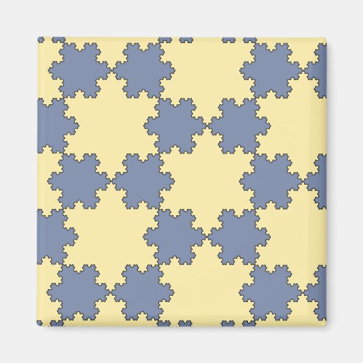 Tessellated Koch Snowflakes (Fraktal Muster) Magnet (Vorne)