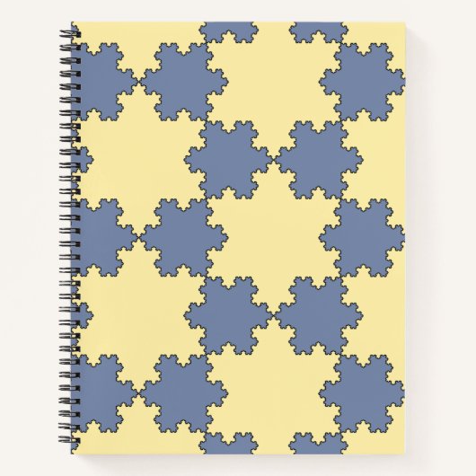 Tessellated Koch Snowflakes (Fraktal Muster) Notizblock (Vorderseite)