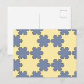 Tessellated Koch Snowflakes (Fraktal Muster) Postkarte (Vorne/Hinten)