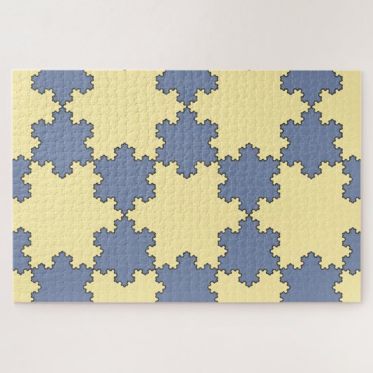 Tessellated Koch Snowflakes (Fraktal Muster) Puzzle (Horizontal)