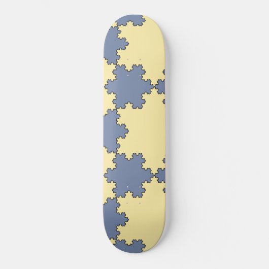 Tessellated Koch Snowflakes (Fraktal Muster) Skateboard (Vorderseite)