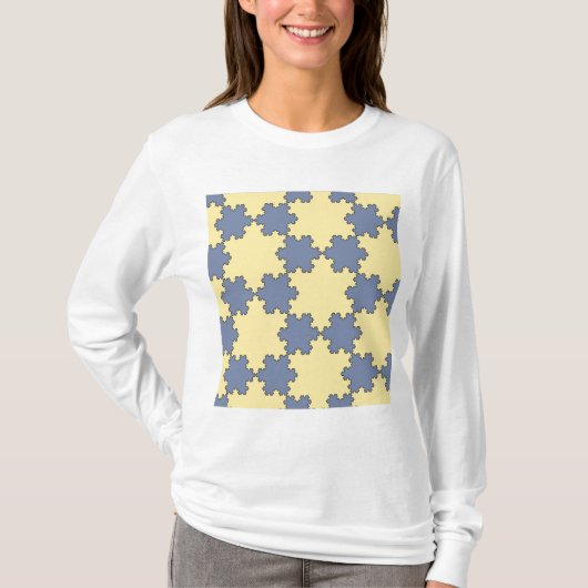 Tessellated Koch Snowflakes (Fraktal Muster) T-Shirt (Vorderseite)