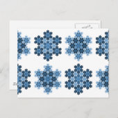 Tessellated Koch Snowflakes Postkarte (Vorne/Hinten)