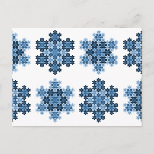Tessellated Koch Snowflakes Postkarte (Vorderseite)