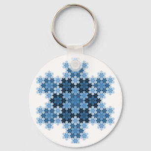Tessellated Koch Snowflakes Schlüsselanhänger