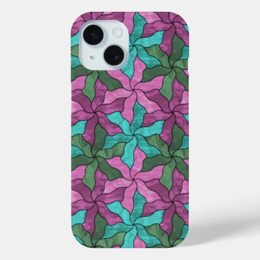 Tessellierte Blume aus Hartglas Case-Mate iPhone Hülle (Rückseite)
