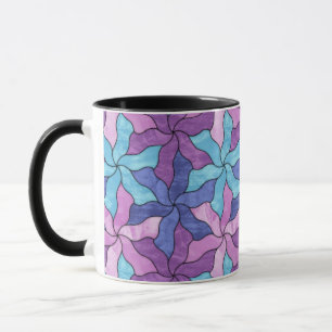 Tessellierte Blume aus Hartglas Tasse