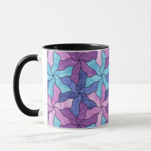 Tessellierte Blume aus Hartglas Tasse (Links)