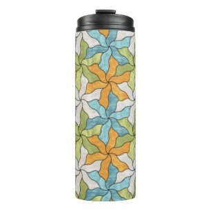 Tessellierte Blume aus Hartglas Thermosbecher