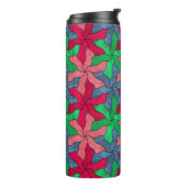 Tessellierte Blume aus Hartglas Thermosbecher (Nach links gedreht)